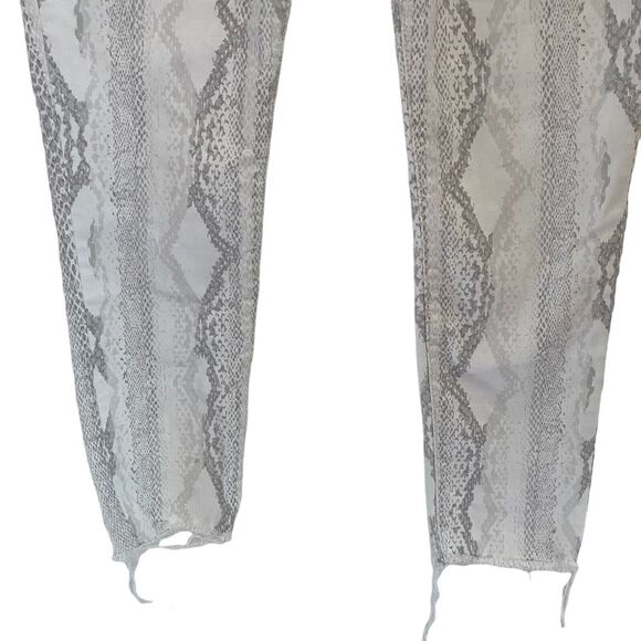 Joe's Jeans 27 Hi Rise Honey Curvy Skinny Jean Python Snake White - Picture 5 of 8